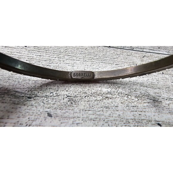 Set of 2 Sorrelli Rhinestone Cuff Bracelets Brass/Pink, Silver/Clear - Picture 5 of 5